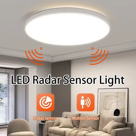 Large Smart Sensor Lights Led Ceiling Lamp with Motion Sensor Household Fixture Waterproof Bathroom Lamp Radar Sensor LED Lustre