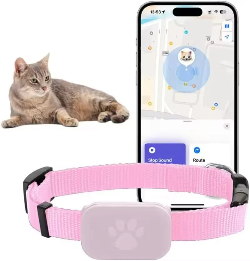 Waterproof Pet GPS Tracker Dog & Cat Locator with Adjustable Collar Anti Lost Dogs Tracker for iOS/Android Remote Global Locator