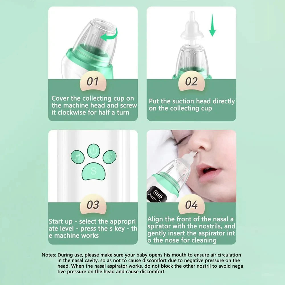 Nasal Aspirator For Infants And Young Children Nasal Washer Electric Newborn Baby And Children's Nasal Mucus Cleaning Tool