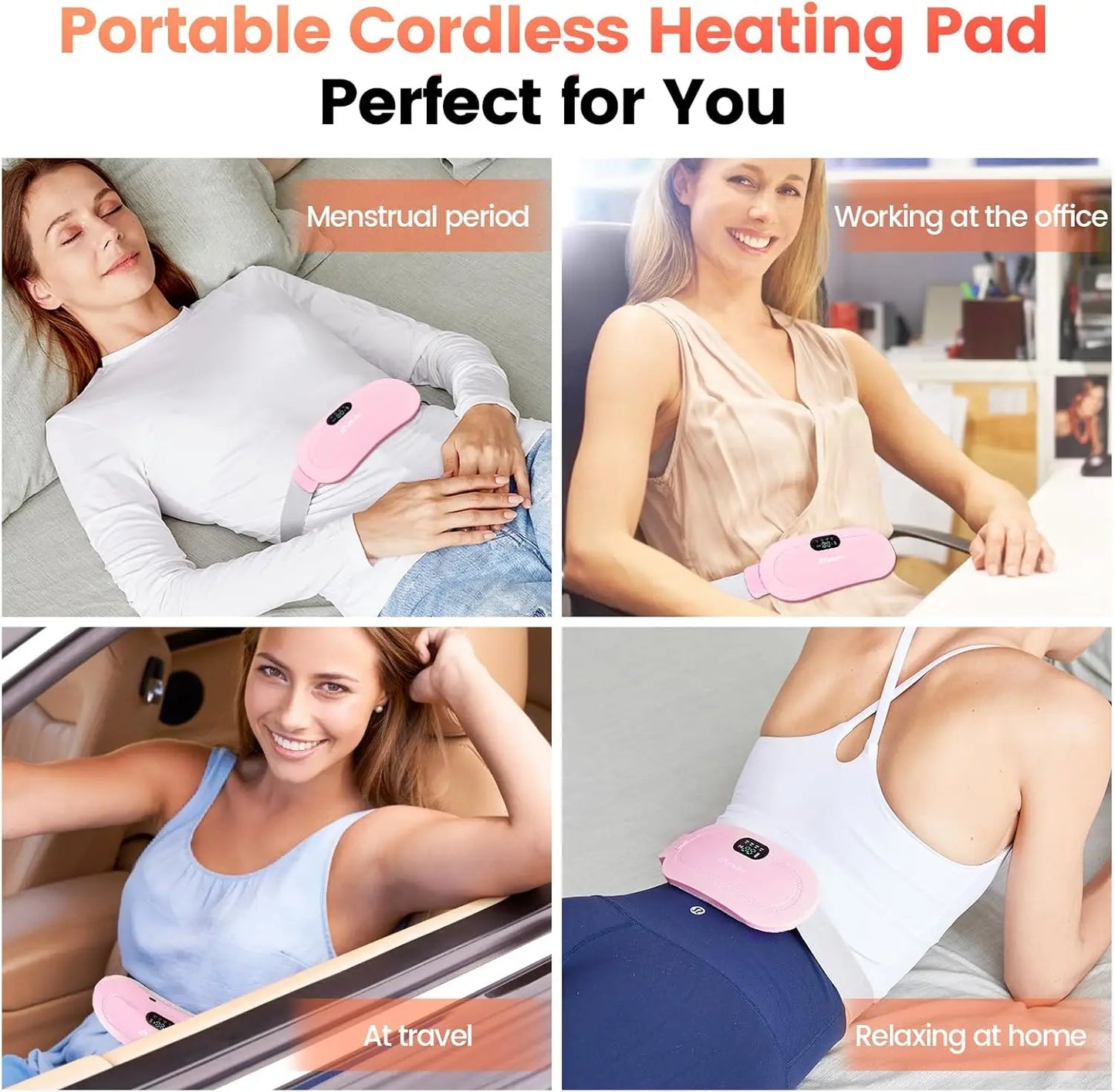Menstrual pain relief waist massager, can alleviate pain in the uterus, abdomen, and waist, a gift for women and girls