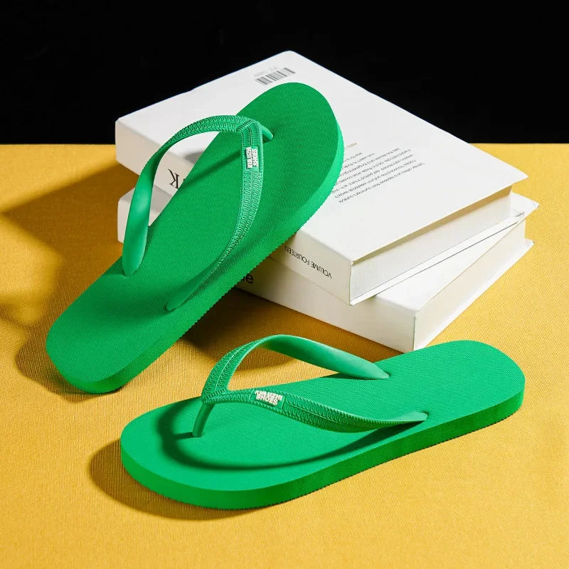 Men's Flip Flops 2025 Summer New Casual Versatile Clip Toe Beach Shoes Trendy Outerwear Anti Slip Cool Slippers