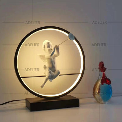 LED Angel table lamps bedroom bedside decorative lamp married couple romantic warm desk lamp