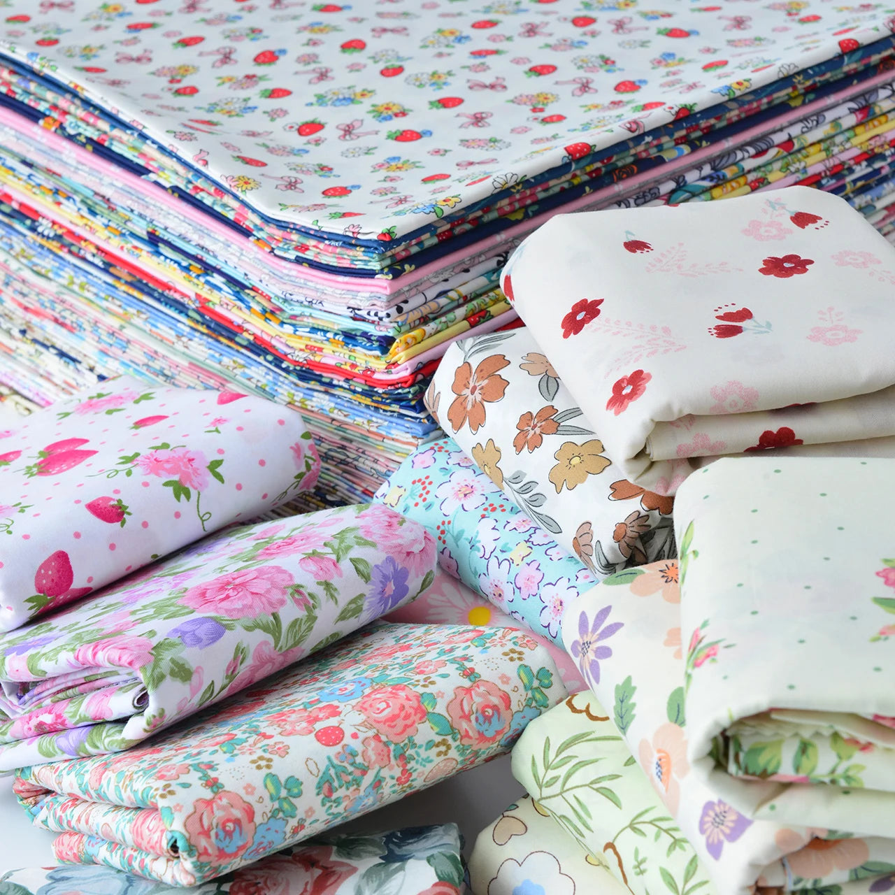 Fabric cotton handmade diy bedding flowers garden flowers pure cotton printing fabric twill cotton fabric sewing