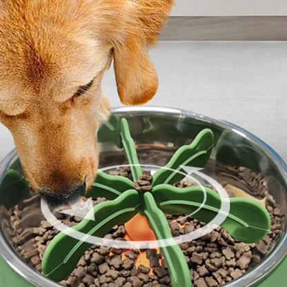 Silicone Pet Bowl Slow Feeder Fun Shape Rotatable Pet Slow Food Dispenser Anti-Choke Bloat Stop Dog Food Separator