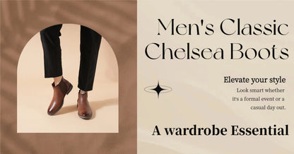 Chelsea Boots High Quality Mens Casual Dress Business Shoes Comfortable Fashion Leather Men Boots