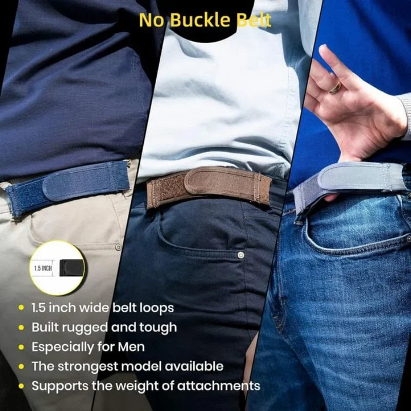 No Buckle Belt Stretch Elastic Jeans Belt Belt Buckle Elastic Waistband Lazy Invisible Belt Universal No Buckle Elastic Belt