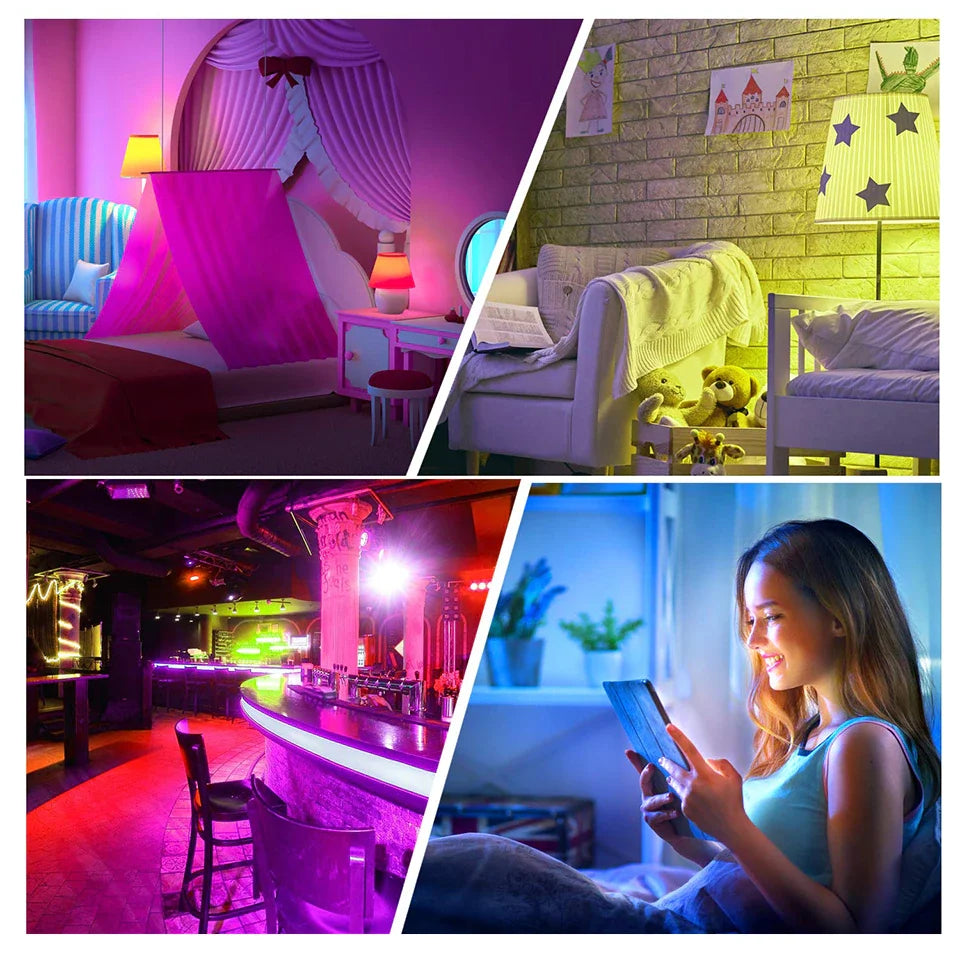 Bluetooth E27 Led Smart Bulb Tuya Smart RGB Lamp Ampoule Led Lights Bulb 15W 220V 110V Dimmable Home Timer Function Color Bulb