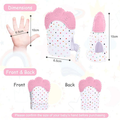 Food grade silicone Gloves Baby Teether Gloves Anti Eating Hand Teething Chewing Prevent Scratches Glove toys Mitten Pain Relief