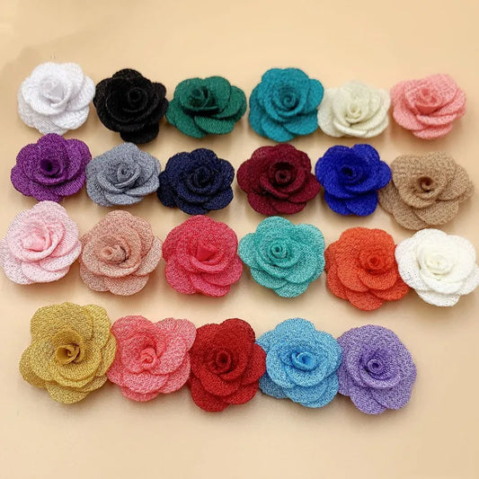 2.5CM Small Flower Clothing Headwear Accessories Three-dimensional Flower Handmade DIY Hair Accessories Accessories