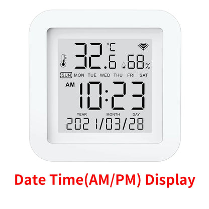 Tuya WiFi Temperature and Humidity Sensor Thermometer for Home Automation for Smart Home Work For Alexa Google Home
