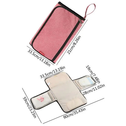 Travel Diaper Changing Mat Waterproof Folding Diaper Organizer Bag Lightweight Changing Mat For Parks Shopping Malls Restaurants