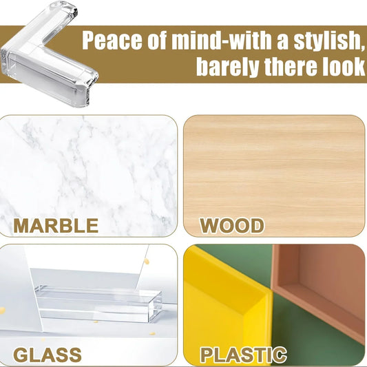 Furniture corner protector, corner and edge safety protection pad, transparent protection, used for corner furniture (L-shaped)