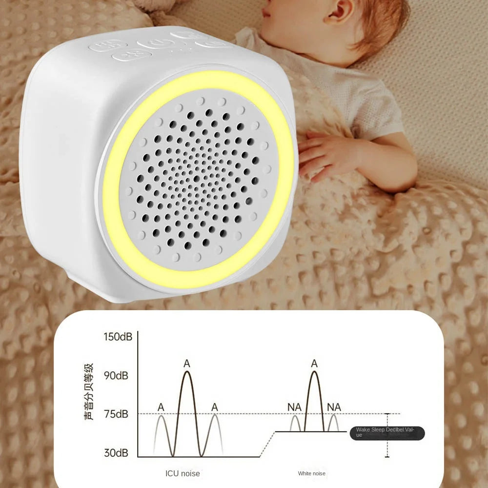 with RGB Lighting Baby White Noise Machine White 26 Types Soothing Music Sleep Sound Player Night Light Soft Lighting with Timer