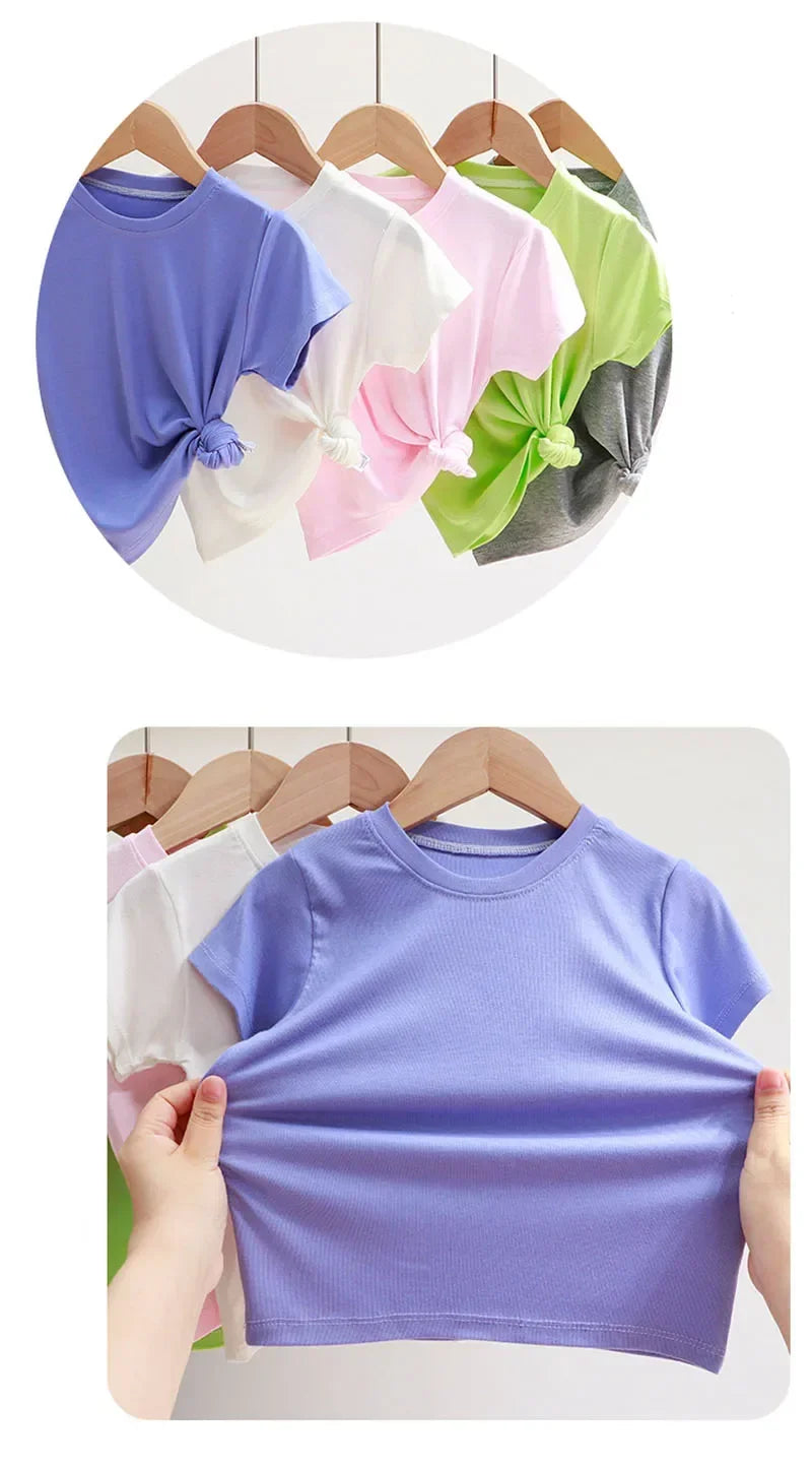 Infant Clothing Summer Baby Boys Cotton Printing Short Sleeve Kids Girls Breathable Casual T-shirts Fashion Girl Tops 1-3Y