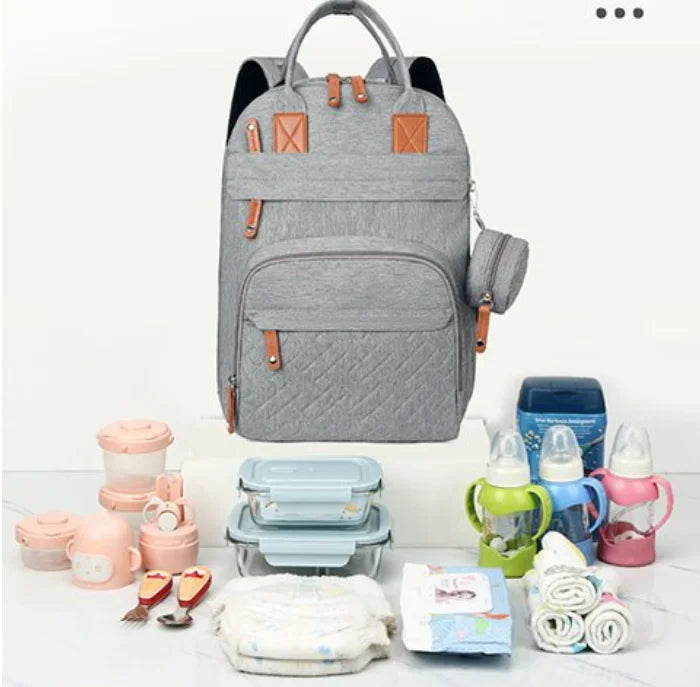 Diaper Bag Backpack Baby Essentials Travel ToteWaterproof with Multi-function Changing Station Pad Stroller Straps Big Mommy Bag