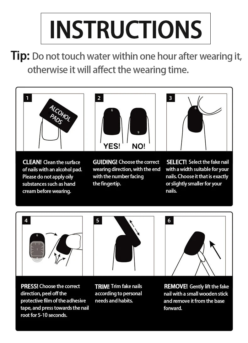 Short Full Press on Nails 24 Pcs False Nails Set Stick on Nails High Quality Reusable Fake Nails Solid Color Design Nail Art