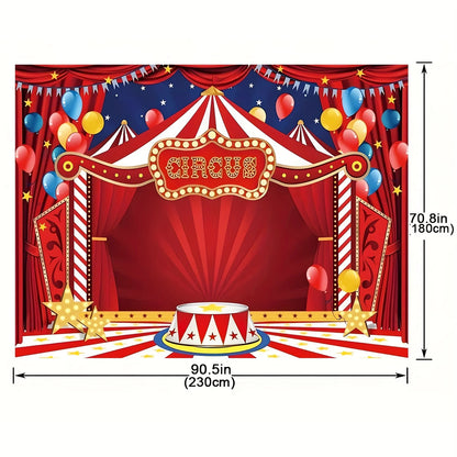 Circus Carnival party background Fabric Carnival theme party decoration background Circus birthday party background