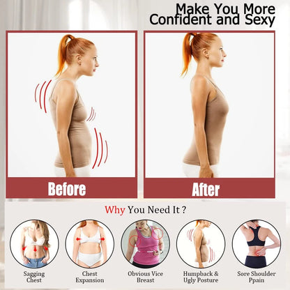 Posture Corrector for Men & Women (1PC) - Adjustable Back Brace for Shoulder Pain Relief & Instant Posture Improvement