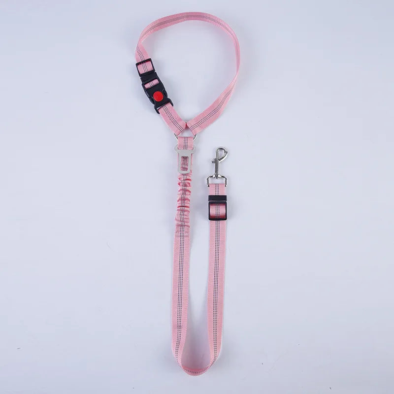 2 in1 Dog Car Harness Leash Adjustable Pet Seat Belt with Anti-Shock Bungee Buffer for Kitten Dogs Collar Pet Accessorie