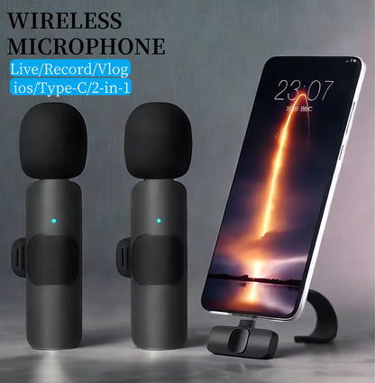 Wireless lavalier microphone for live streaming/YouTube/TikTok/Facebook live streaming noise cancelling microphone suitable for