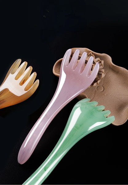 Head Massager Scalp Gua Sha for Body Neck Leg Massage Five-claw Head Scraping Stick Massage Scraping Claw Massage Visage Relax