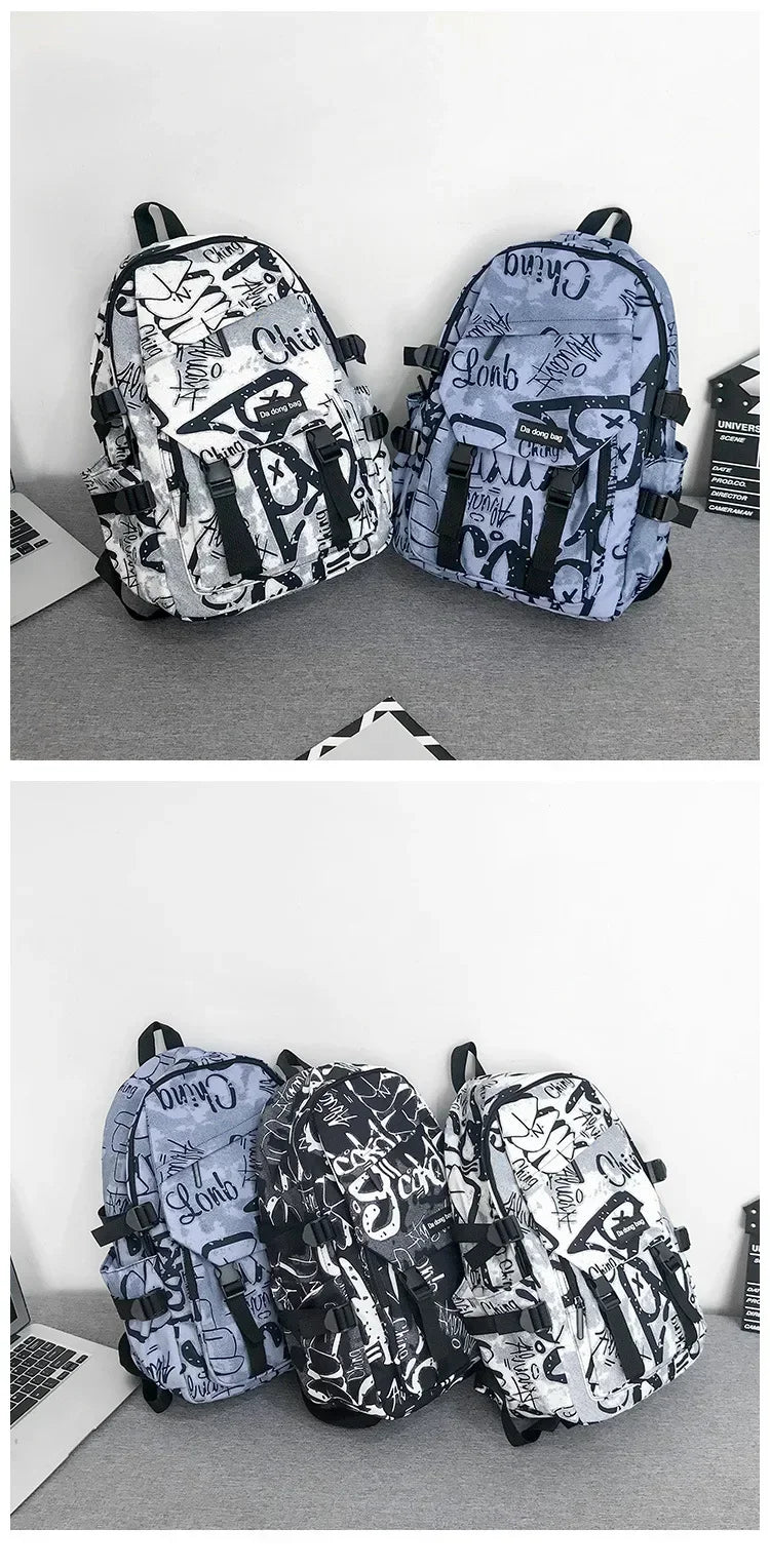 14 inches Large Capacity Leisure travel Backpack Male Cool Men's Casual College Student Schoolbag Males Junior Student