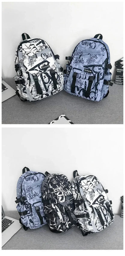 14 inches Large Capacity Leisure travel Backpack Male Cool Men's Casual College Student Schoolbag Males Junior Student