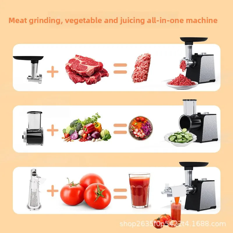 Electric Vegetable Cutter Household Full-Automatic Multifunctional Slicing,Shredding And Planing Machine For Potato/Carrot/Onion