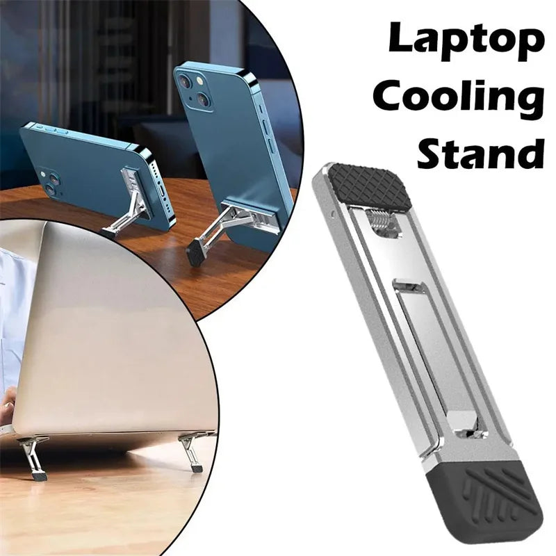 Laptop Heighten Stand for Keyboard Tablet Phone Holder Mini Portable Legs Laptop Stands for Macbook Huawei Notebook Support Feet