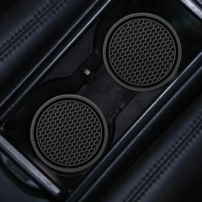 2pcs Black Car Auto Cup Holder Anti Slip Insert Coasters Pads Interior Accessories For Most Cups Accessories