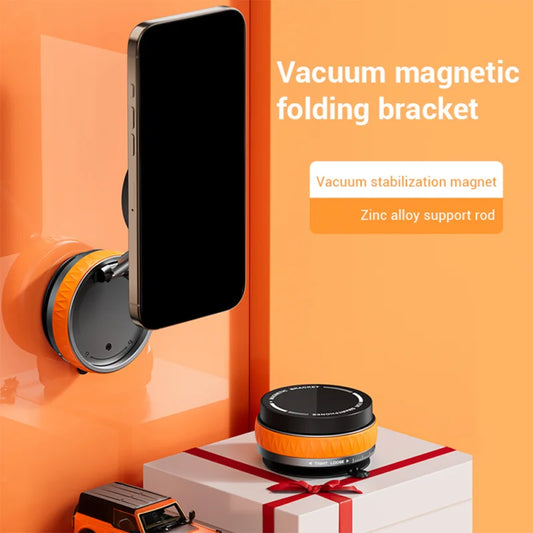 Magnetic Car Mount Stand Vacuum Strong Suction Stand Phone Holder Foldable 360 Rotation Adjustable Car Phone Bracket for Magsafe