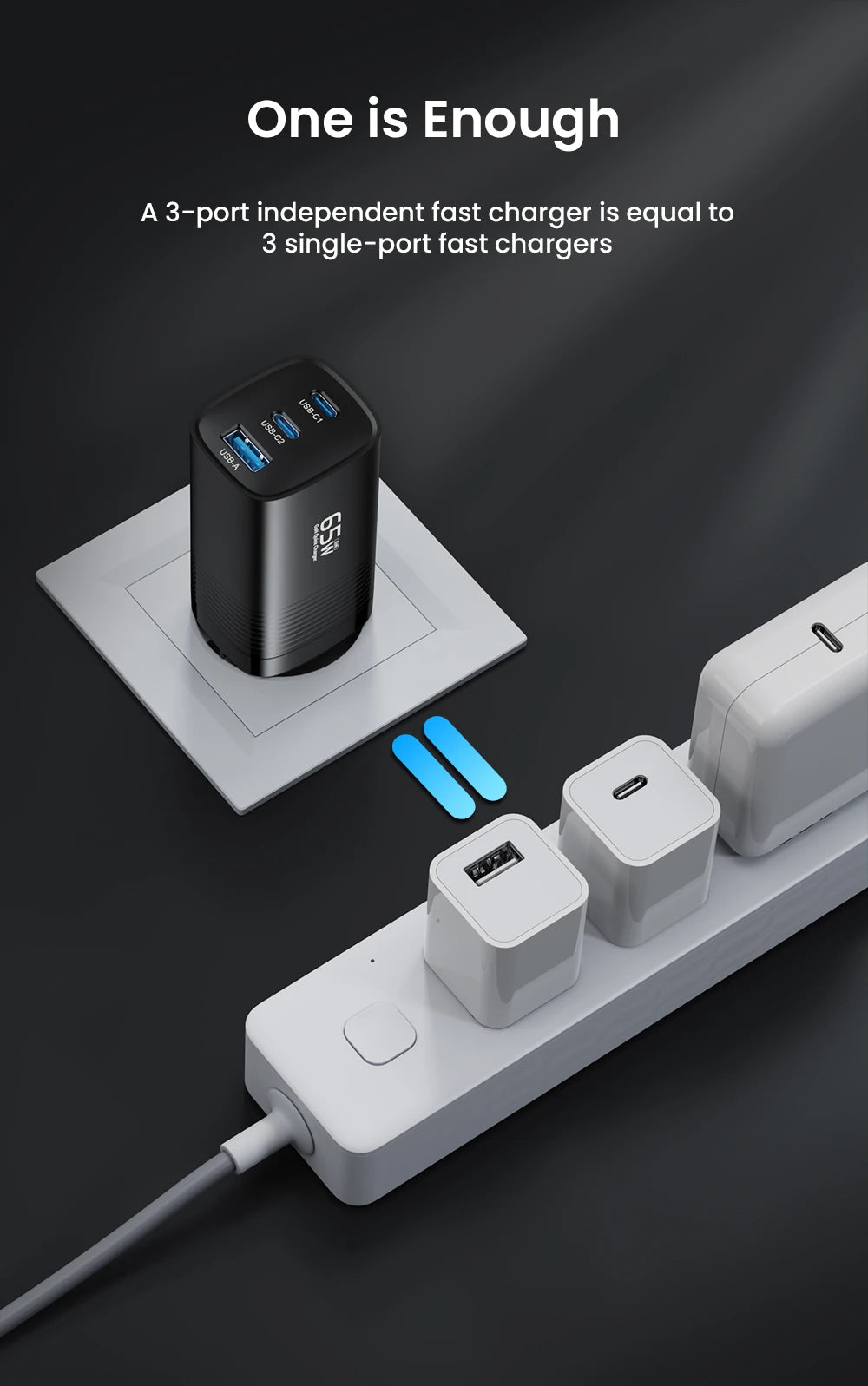 65W GaN USB Type C Fast Charger For Laptop PPS 45W PD QC 3.0 Quick Charge For iPhone 14 13  Samsung Xiaomi Realme Phone Charger