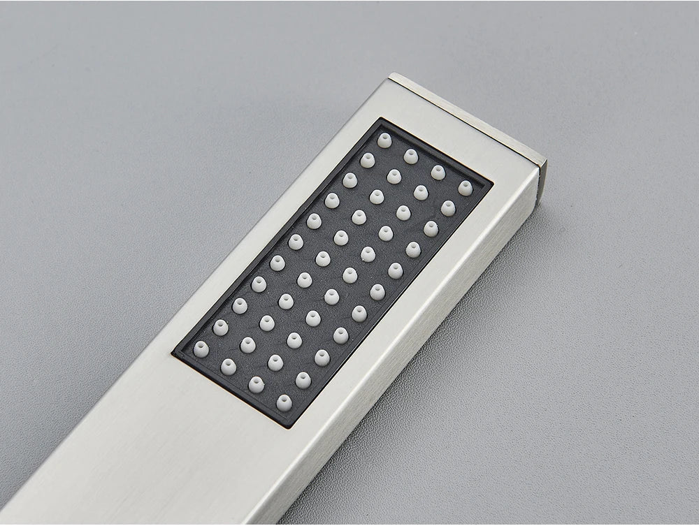 Uythner Handshower Head Brass Shower Head Square Handheld Head Replace Head Faucet Accessory Brass Material