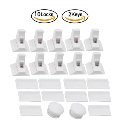 HONTUSEC Kids Security Baby Lock Magnetic Child Lock Cabinet Drawer Door Lock Children Protection Lock No Drilling Baby Lock