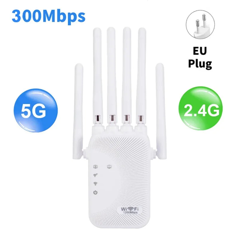 Xiaomi 1200Mbps Wifi Amplifier Dual band 2.4G 5G Repeater Network Expander Range Extender Signal Booster Wireless Wi-Fi Router