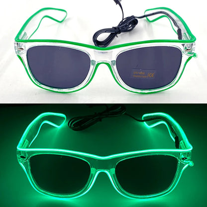 Light Up LED Glasses 5 Colors Heart Shape Glow Glasses Glow in The Dark Party Supplies Neon Party Favors for Kids Adults