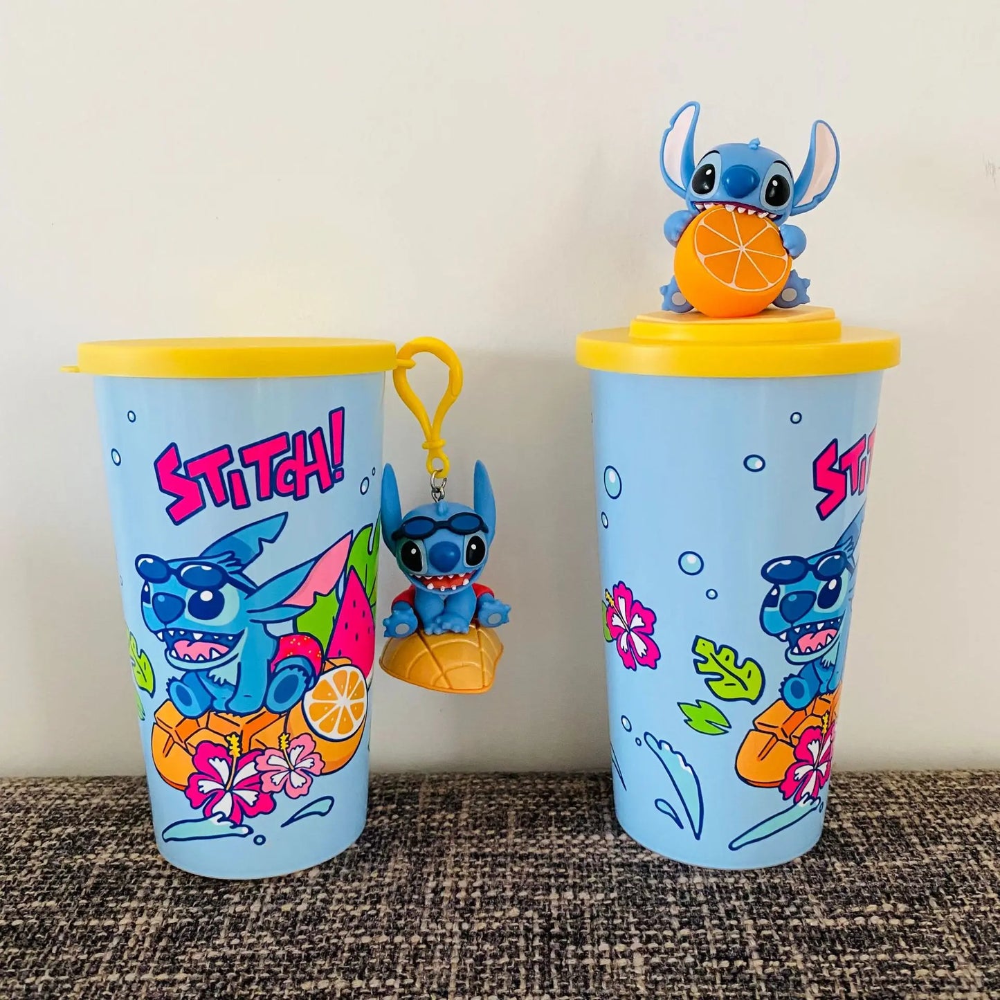 In Stock Stitch Peripheral Water Cup-Shaped Cups Straw Cup-Shaped Buckets Popcorn Buckets Desktop Decoration Children Gift
