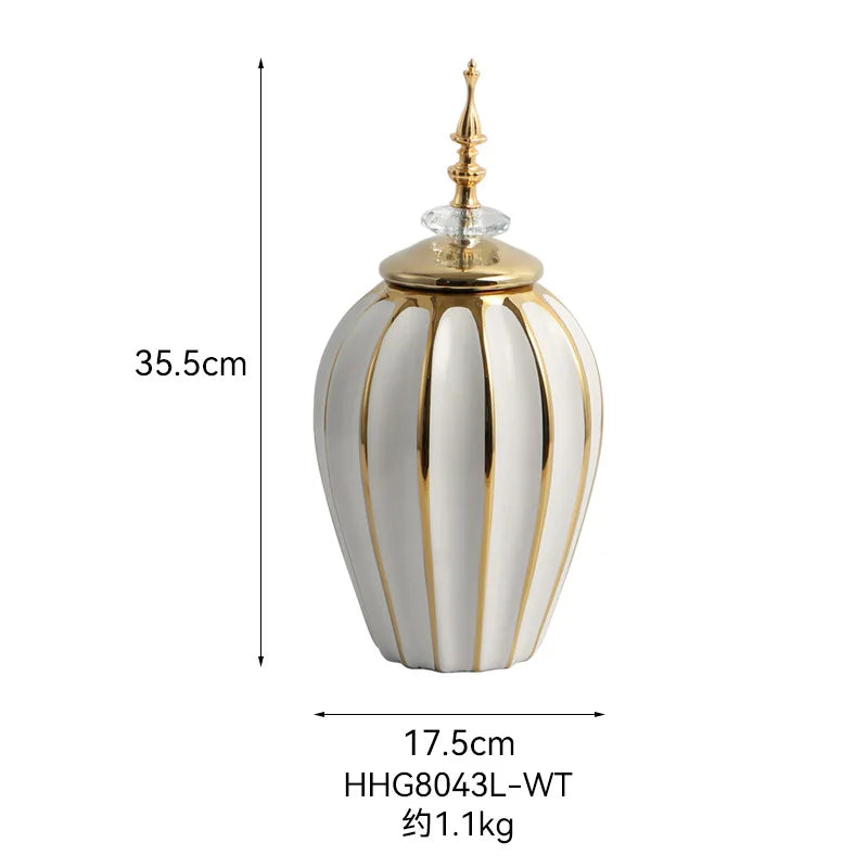 General's Universal Jars Storage Jar Light Luxury Ceramic Vase Craft Ornaments Middle Eastern Home Decor and Decor Items Bottles