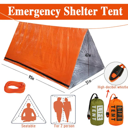 2 Person Emergency Tent Casa De Waterproof Camping Travel Pergola Family Campaign House Tourist Tents Cool Gear Equipment Coat
