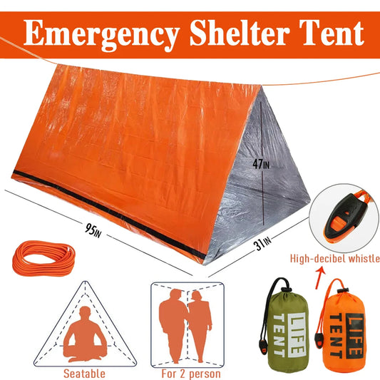 2 Person Emergency Tent Casa De Waterproof Camping Travel Pergola Family Campaign House Tourist Tents Cool Gear Equipment Coat