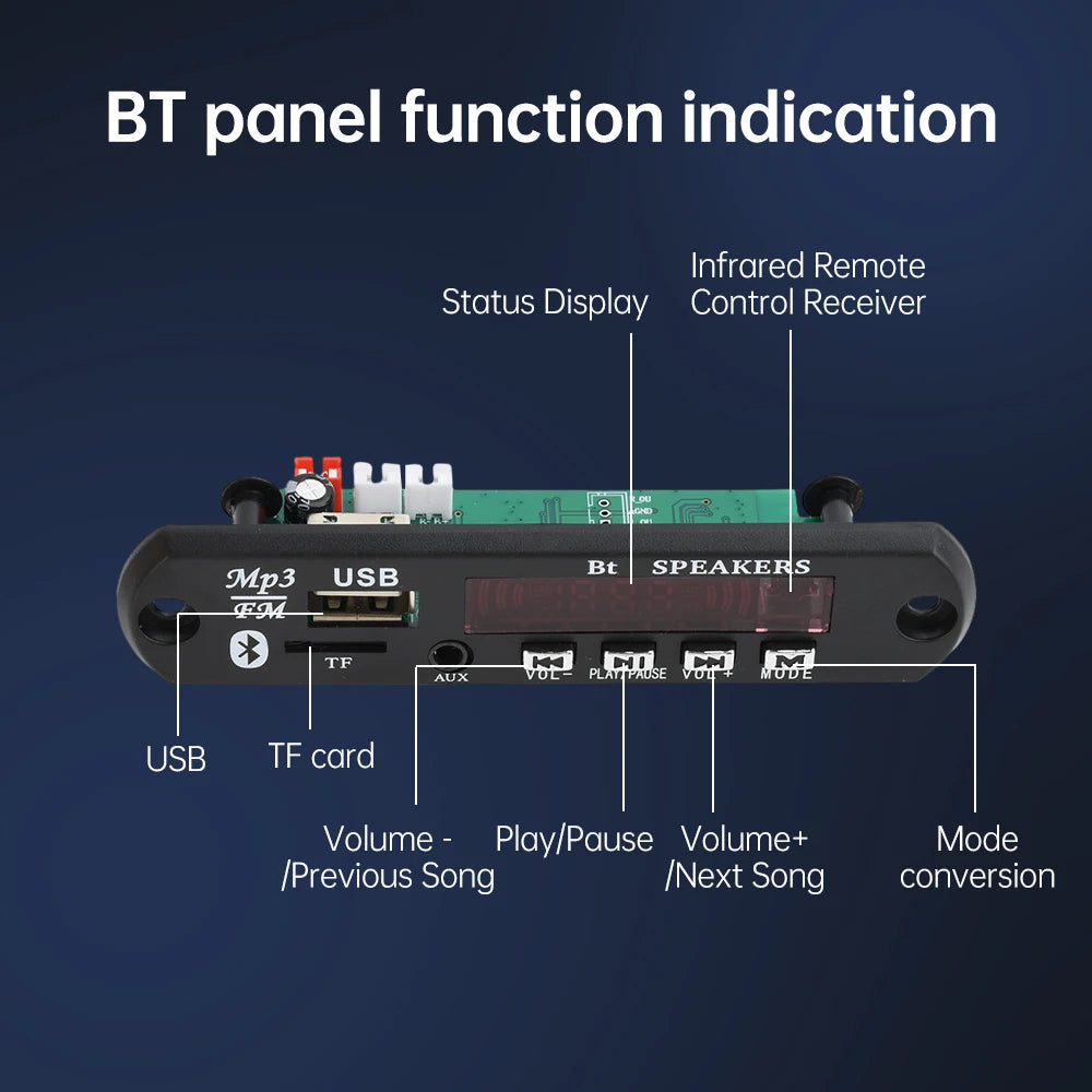 FM Radio DIY Electronics Kit Bluetooth 5.0-Compatible Speaker with Voice-activated Level Indicator DIY Electronics Kit