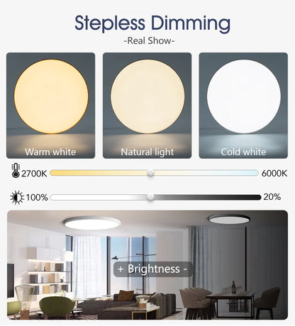 Smart LED Ceiling Light APP Luster Remote Control Appliance 36W 50W 80W interior Home Decor Fixture Bathroom Bedroom