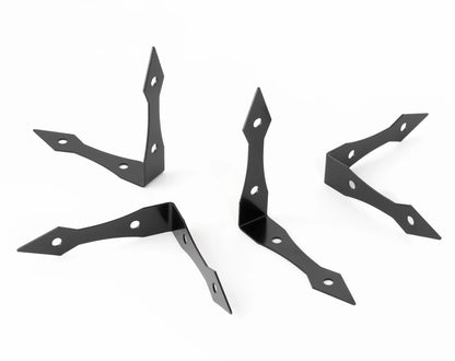 Black Metal Corner Protector Iron Decorative Corner Bracket Edge and Corner Guards for Wooden Table Desk Box Cabinet Furniture