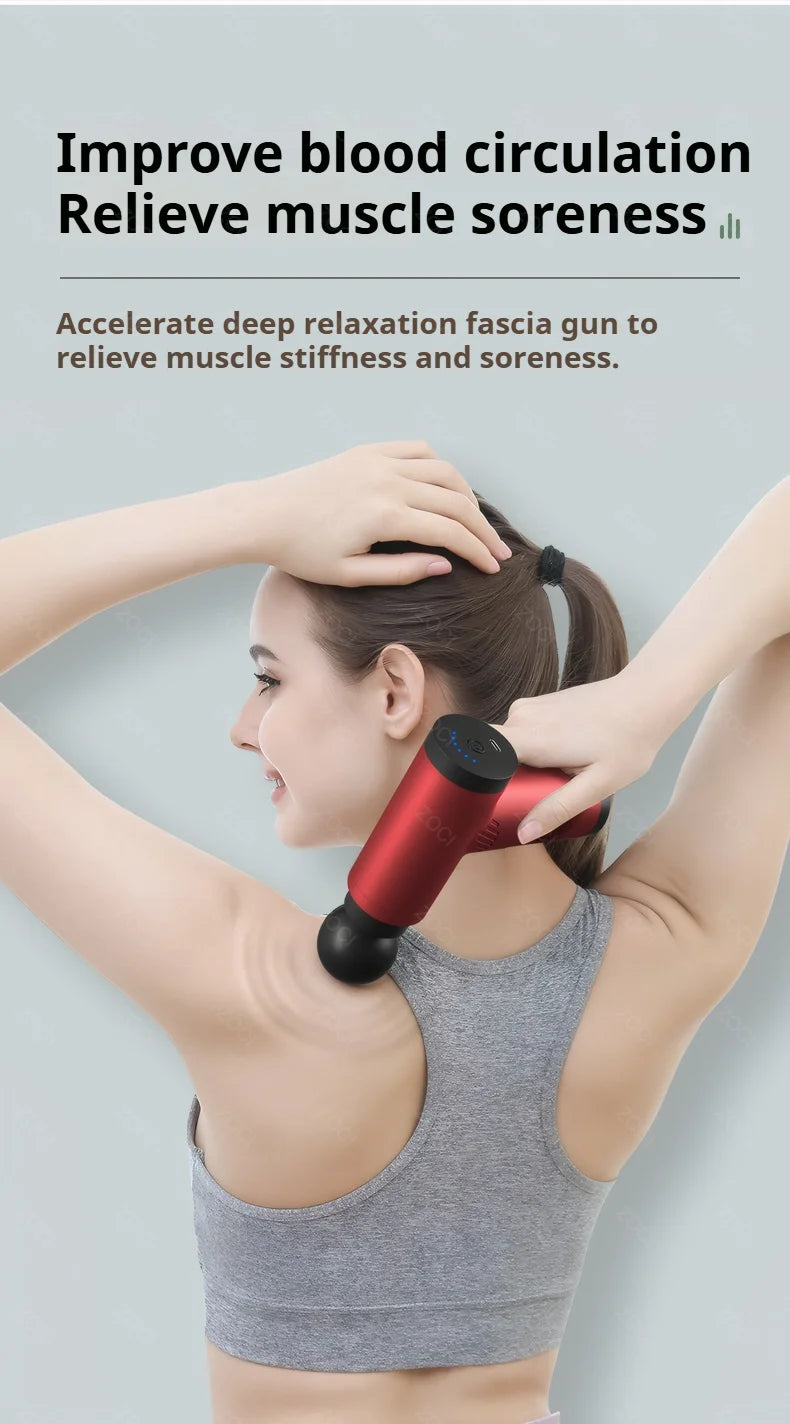 Portable Mini Fascia Gun Handheld Massage Gun Vibration Muscle Massager Deep Tissue Massager for Body Back Neck Leg Foot
