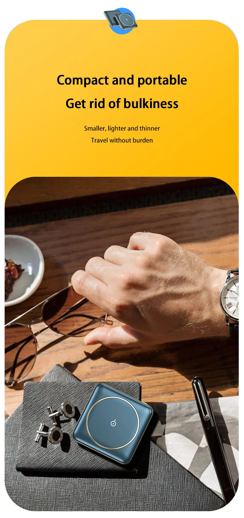 30000mAh Large Capacity Super Fast Charging YM-545 Portable Power Bank Magnetic Wireless Charging Power Bank Mobile Power Bank