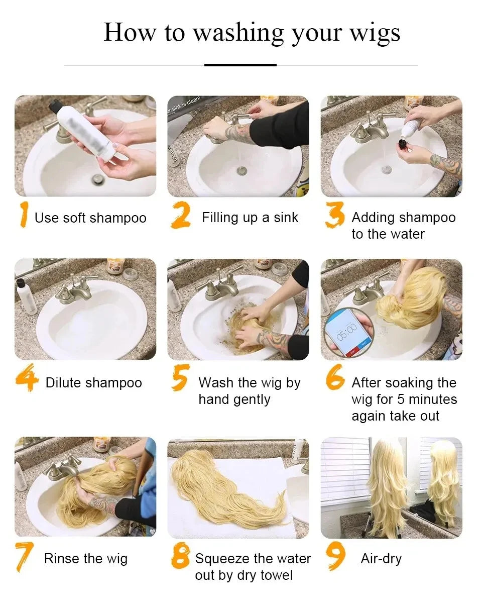 26-inch (about 70 cm) long synthetic hair, dark brown, rose gold, light brown, middle-part curly hair, daily wear, party,