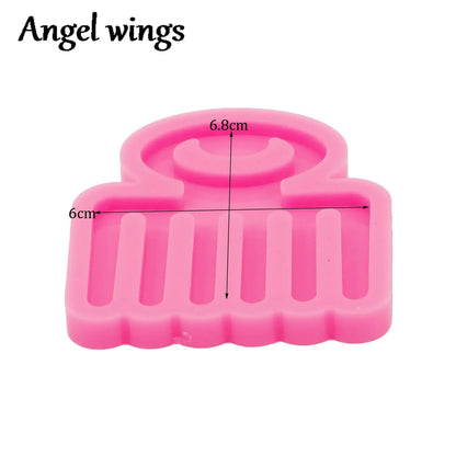 DY1206 African Tribal Symbols Badge Reel Mold Epoxy Resin, Medical,Medical, Physical Therapy, Pharmacy Nursing Chocolate Moulds