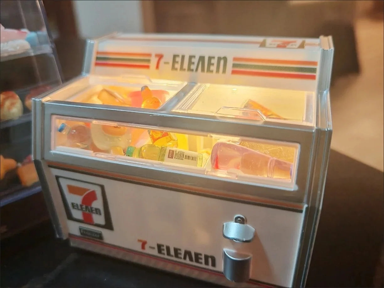 Creative Fridge Magnets 3D Freezer Shop Cabinet Miniature Toy Display Models Mini Decoration Simulation Toy Refrigerator Sticker