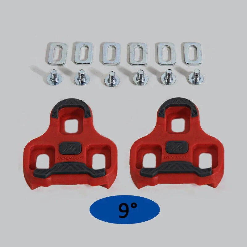 BUCKLOS for LOOK Keo Cleats Float Road Cycling Shoes Pedal Cleats for Look Keo Bike Self Locking Pedal Plate 4.5/9 Degree 1/2pc