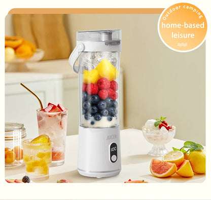 Portable Juice Blender 600ml 12 Blades Fast Blending USB Rechargeable For Outdoor Milkshake Smoothie Electric Juicing Cup